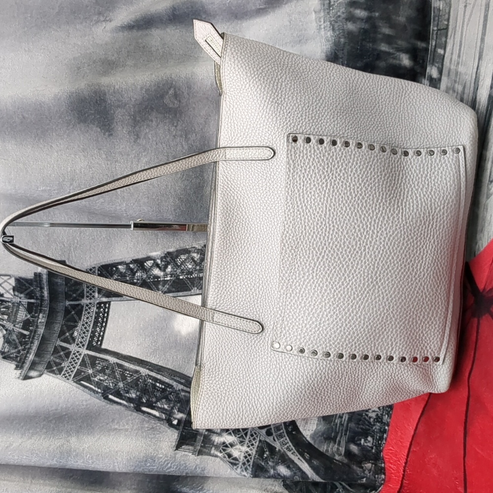 Rebecca Minkoff Gray Pebbled Leather Tote